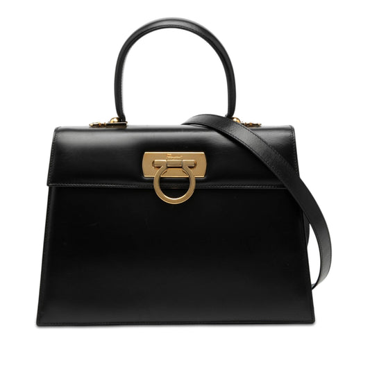 Smooth Calfskin Gancini Iconic Top Handle Bag