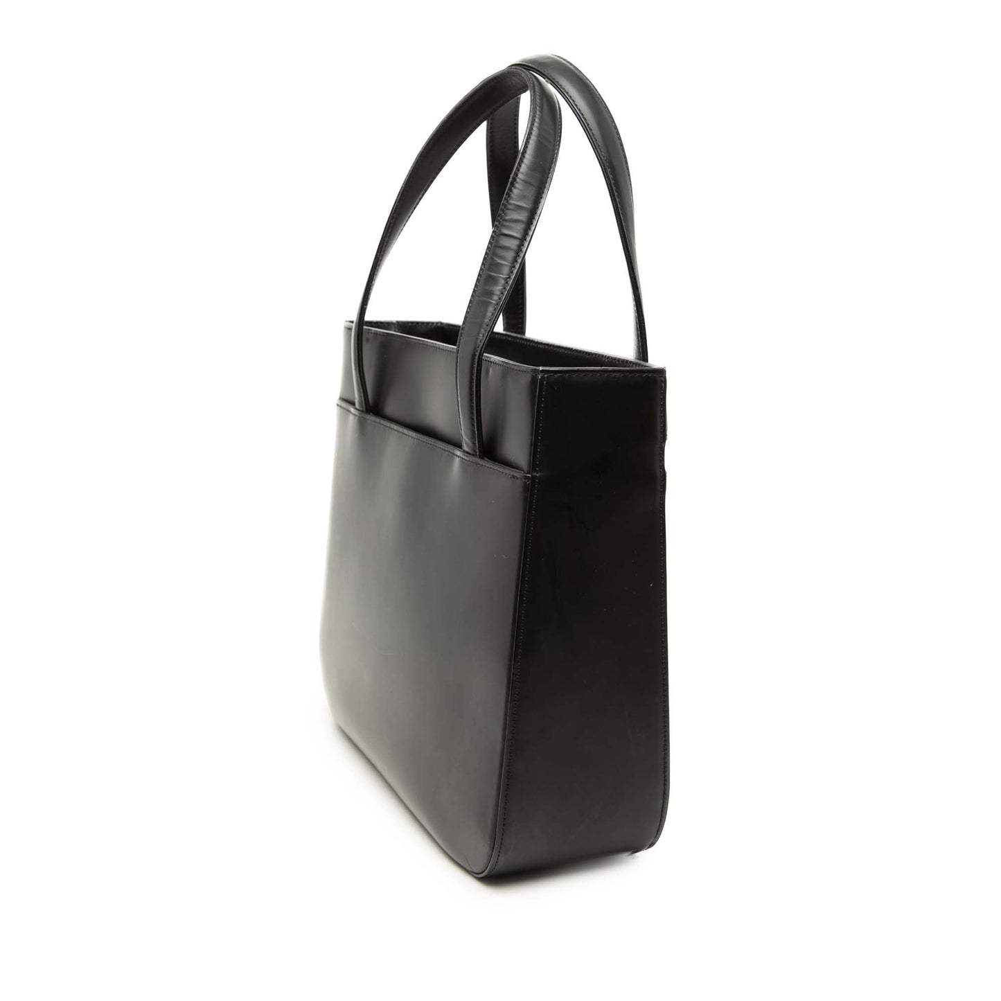 Burberry House Check Trimmed Leather Handbag