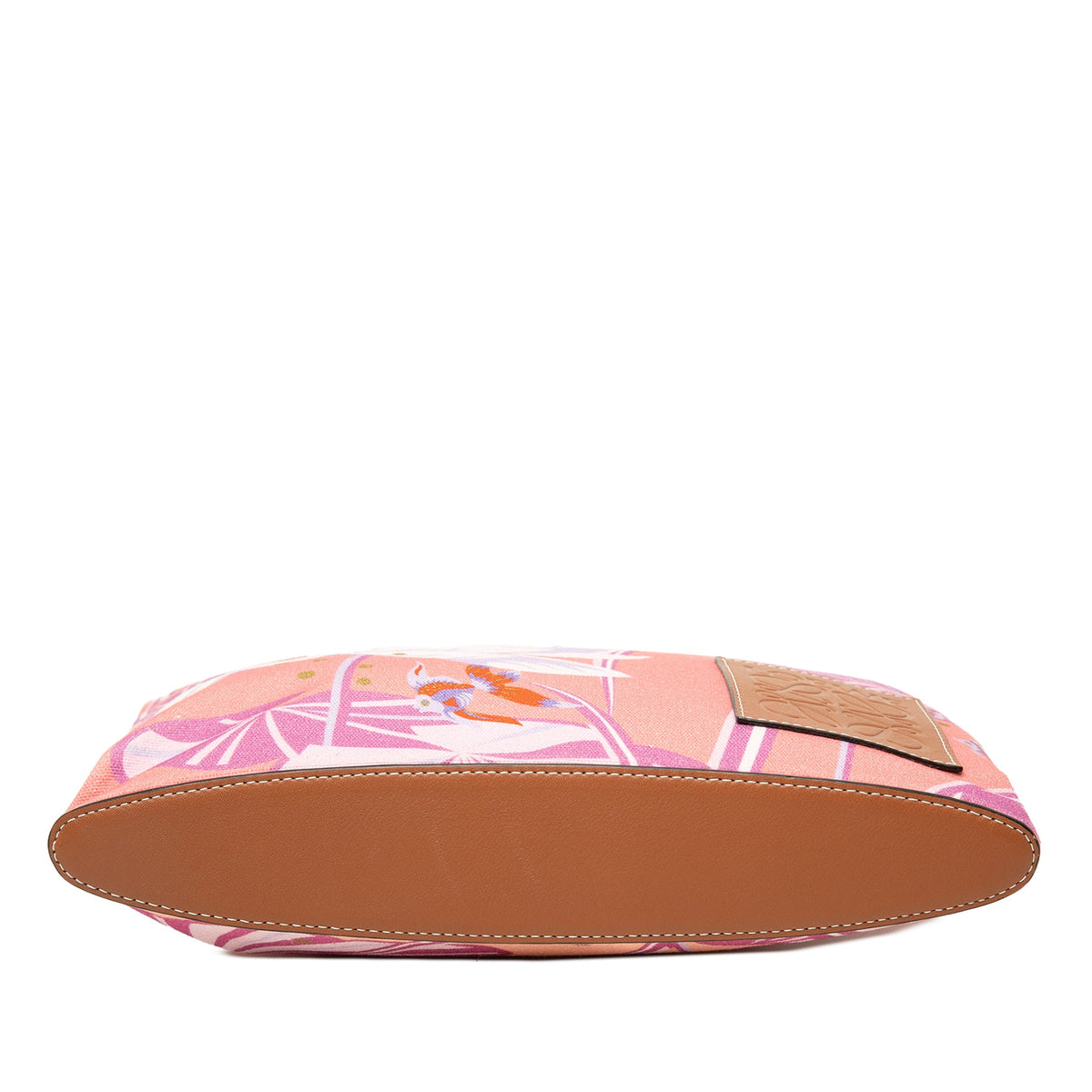 LOEWE Paulas Ibiza Canvas Waterlily Print Clutch — Pink