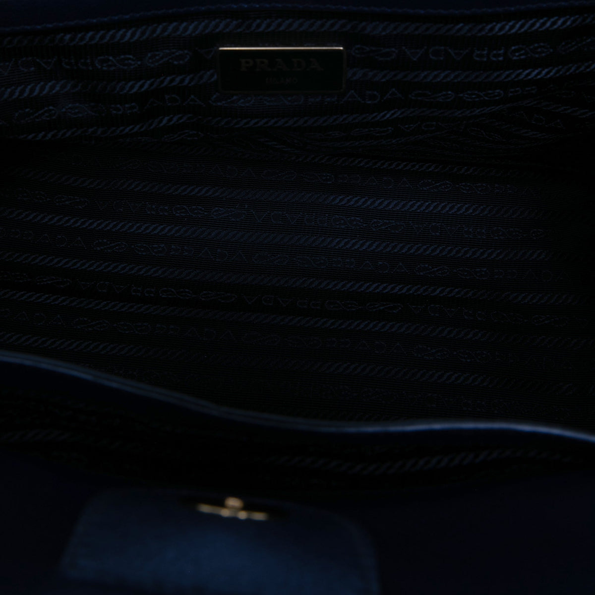 Prada Small Glace Calf Twin Pocket Satchel — Blue