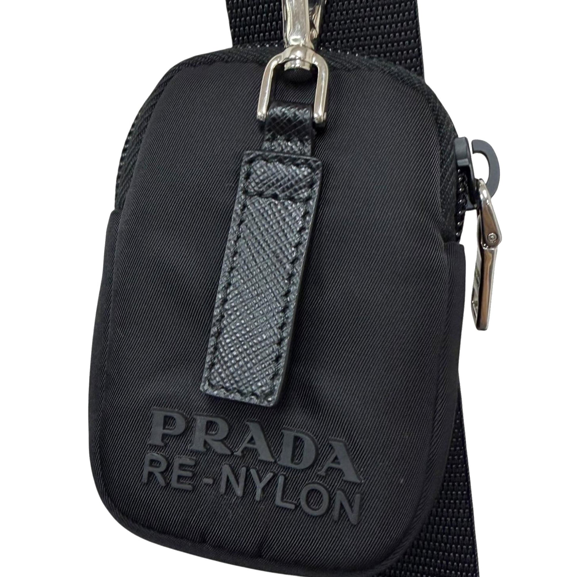 Prada Re Nylon Zip Top Crossbody