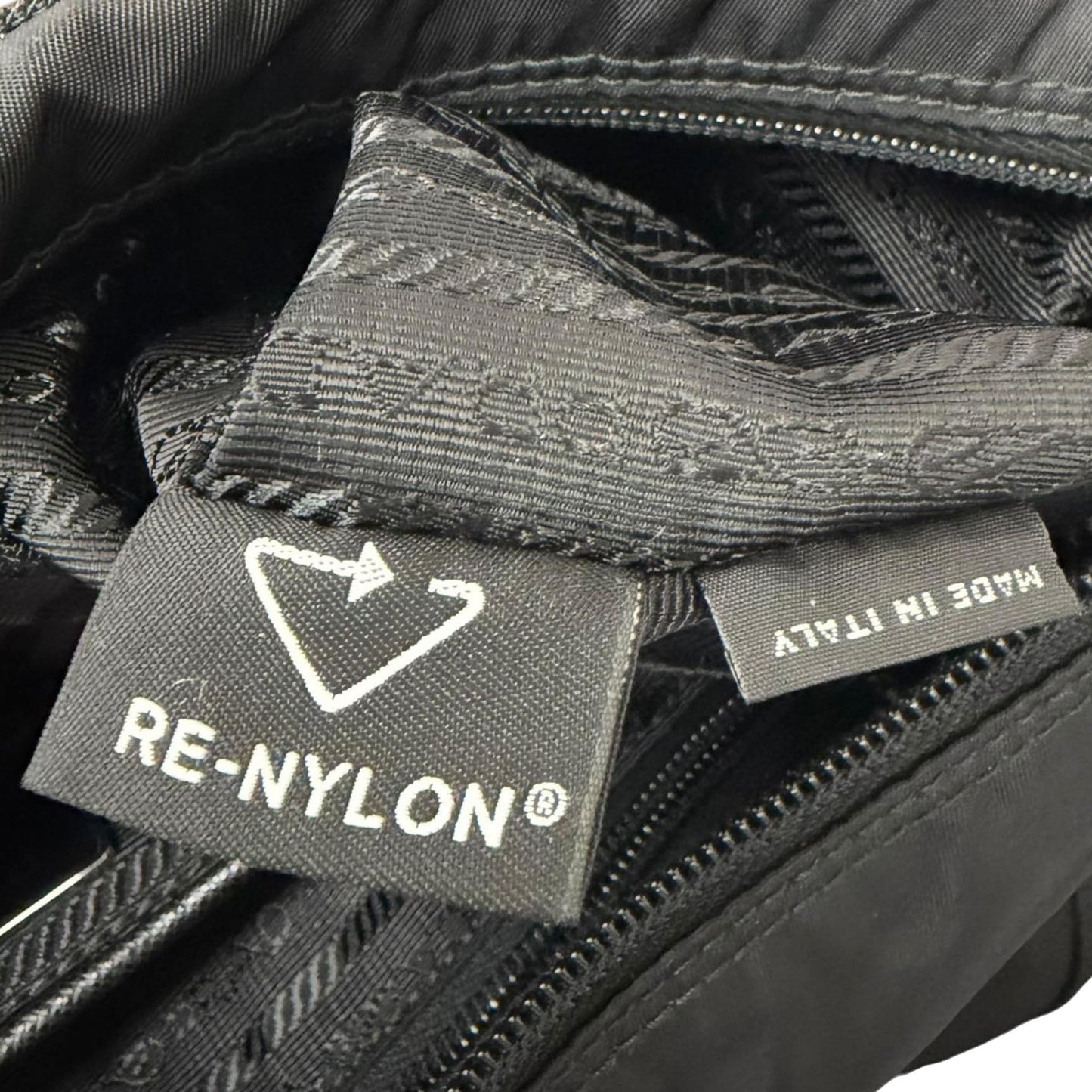 Prada Re Nylon Zip Top Crossbody