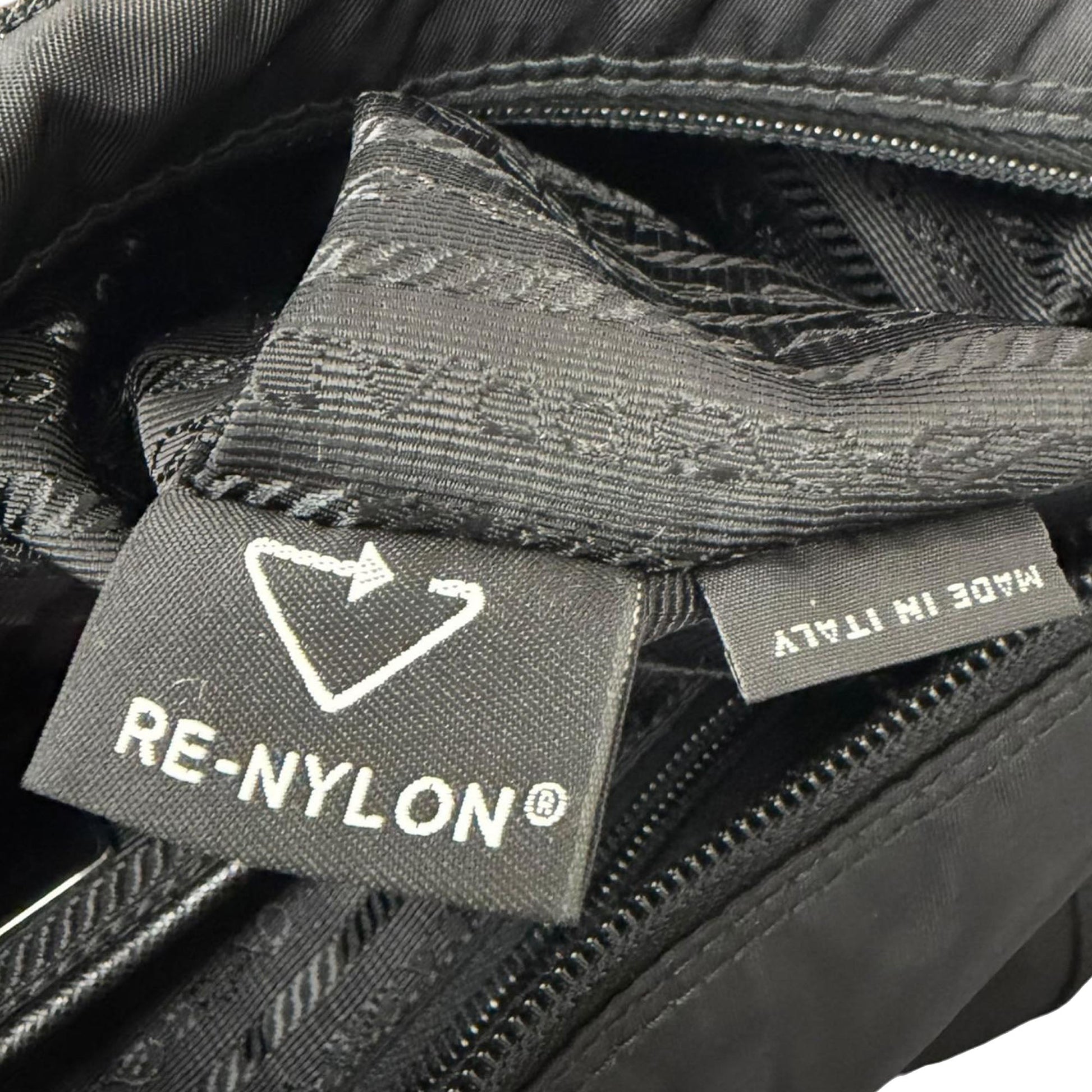 Prada Re Nylon Zip Top Crossbody