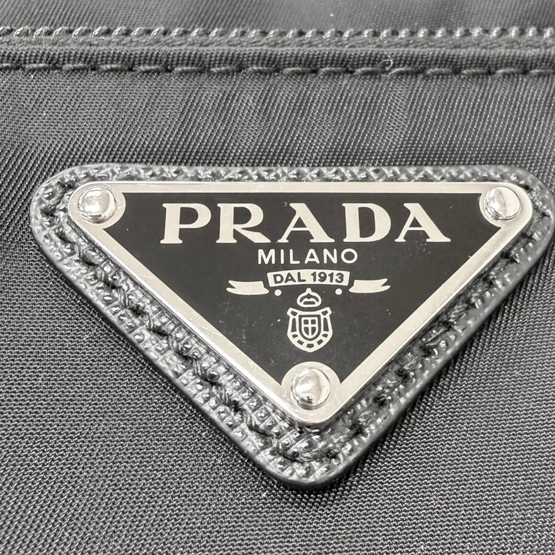 Prada Re Nylon Zip Top Crossbody