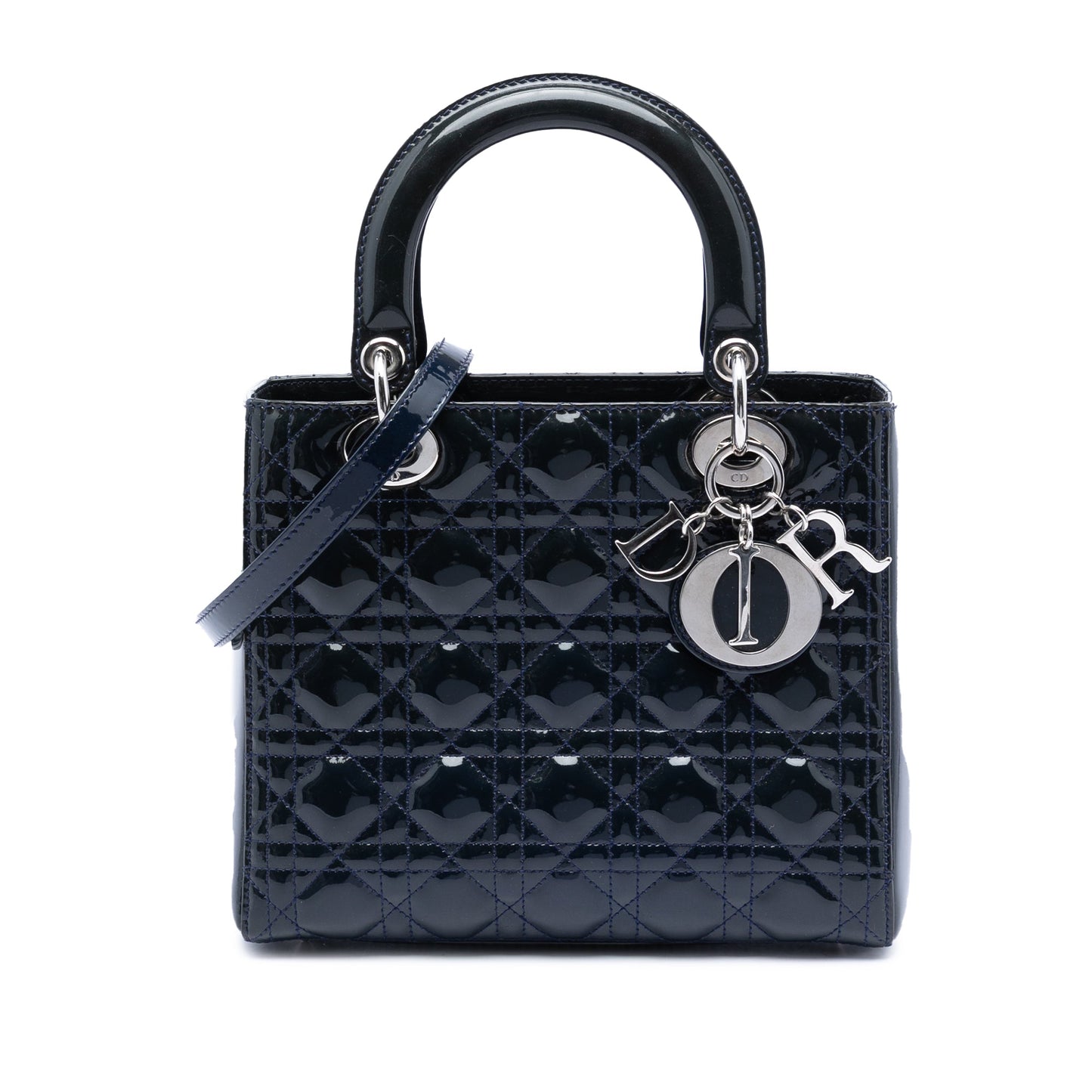 Dior Medium Patent Cannage Lady Dior