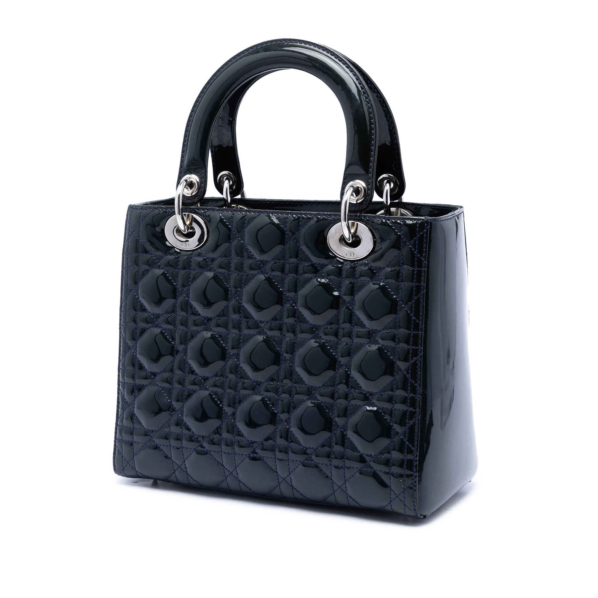 Dior Medium Patent Cannage Lady Dior
