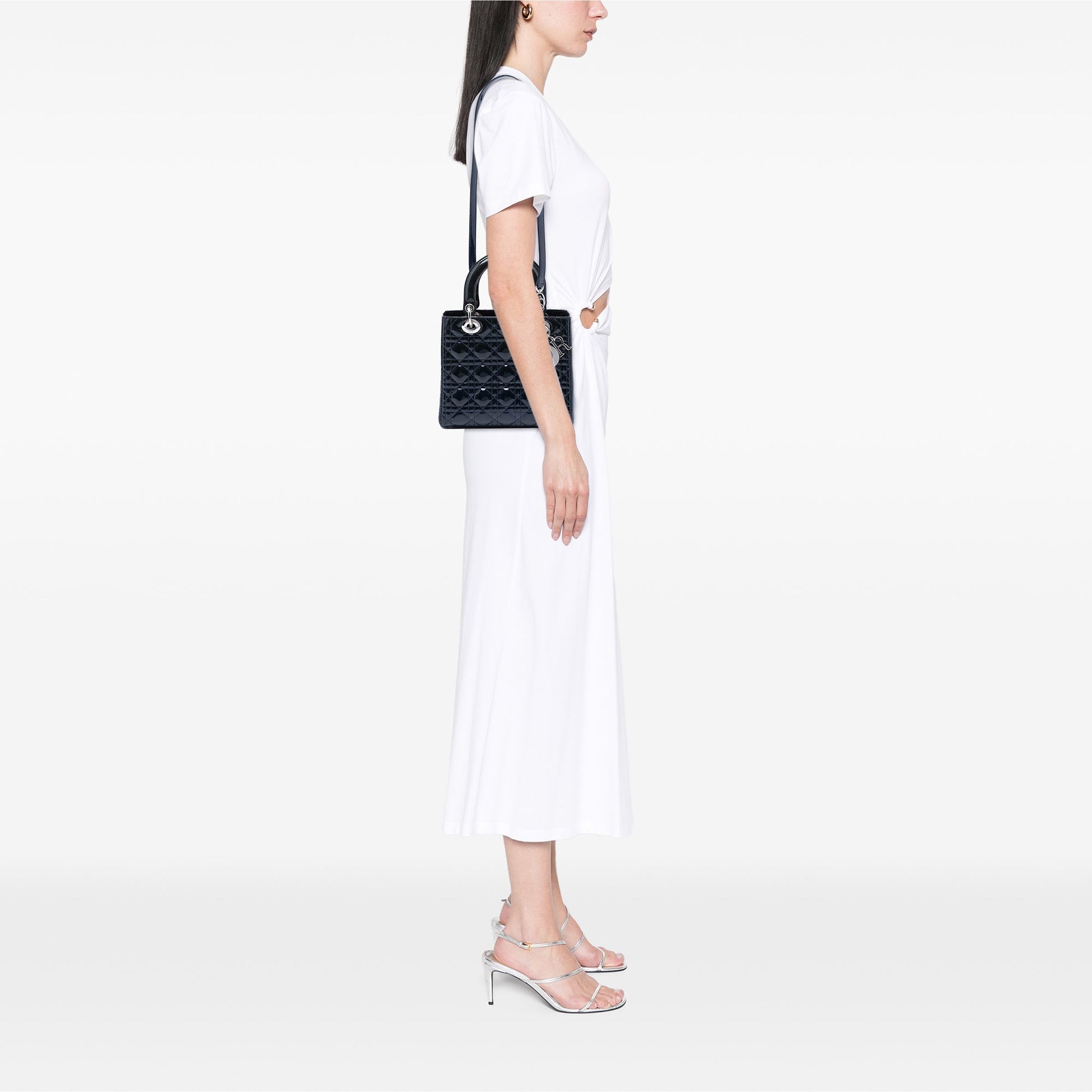Dior Medium Patent Cannage Lady Dior