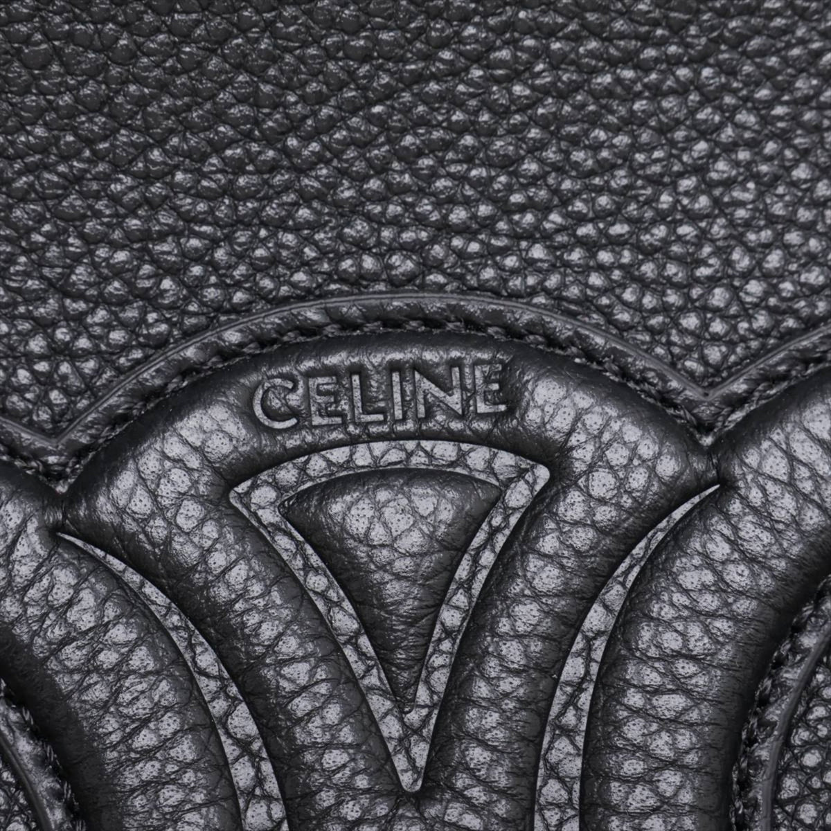 Celine Mini Grained Calfskin Cuir Triomphe Cabas Anais Tote