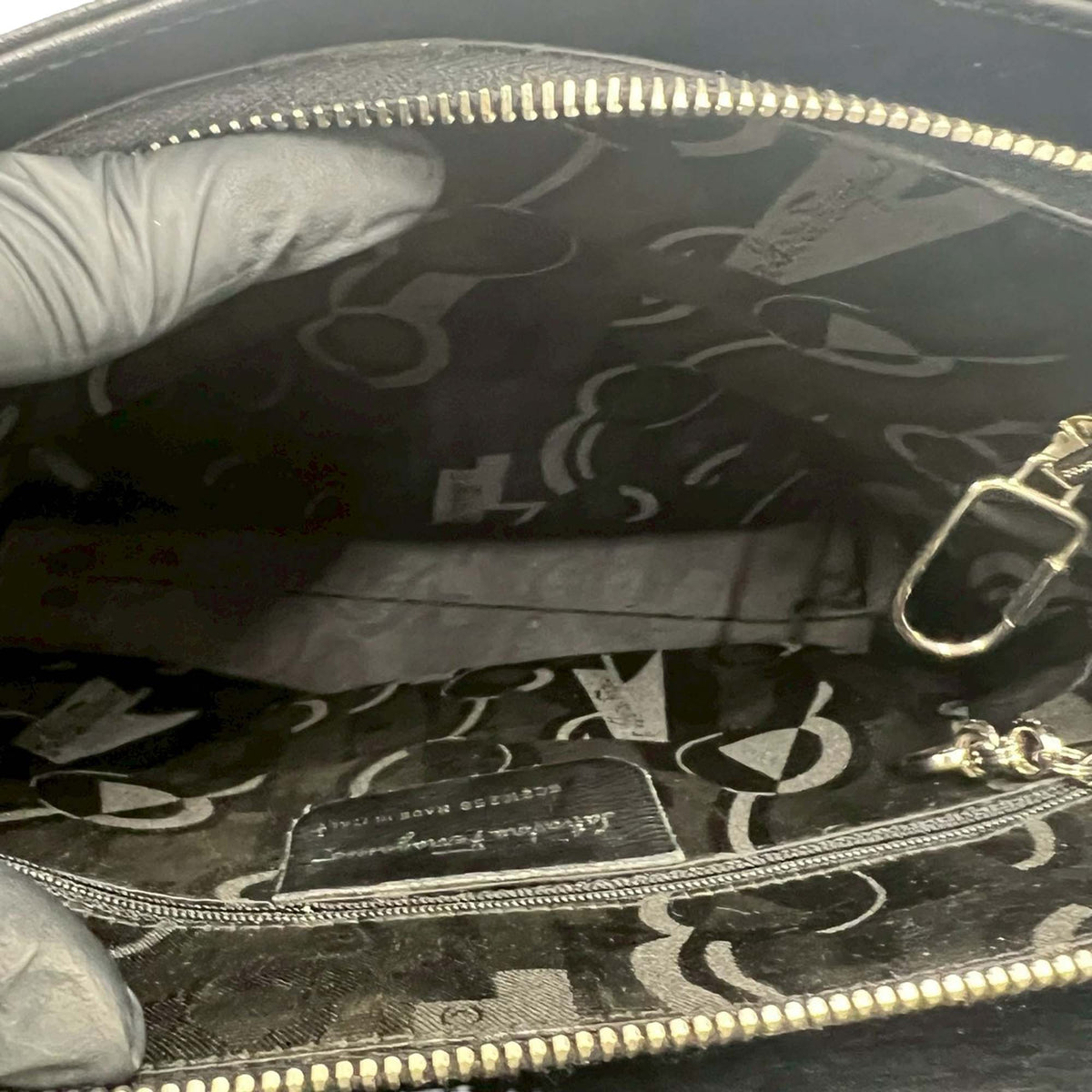 Ferragamo Leather Gancini Tote