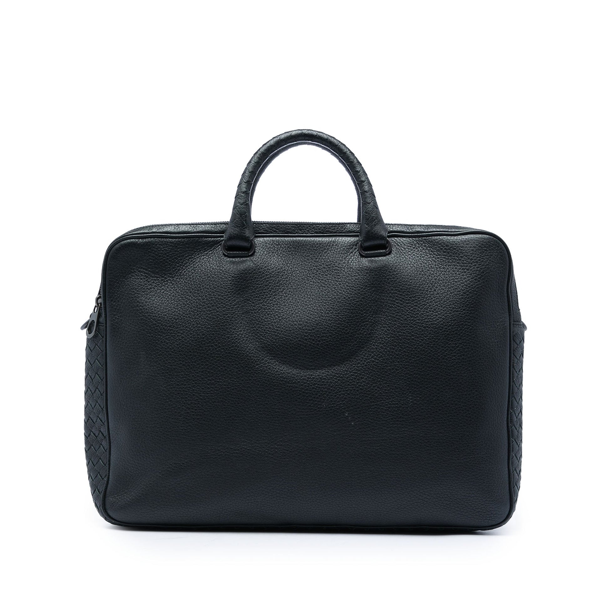 Bottega Veneta Intrecciato Trimmed Leather Business Bag