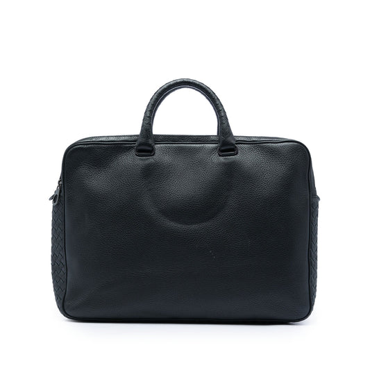 Bottega Veneta Intrecciato Trimmed Leather Business Bag