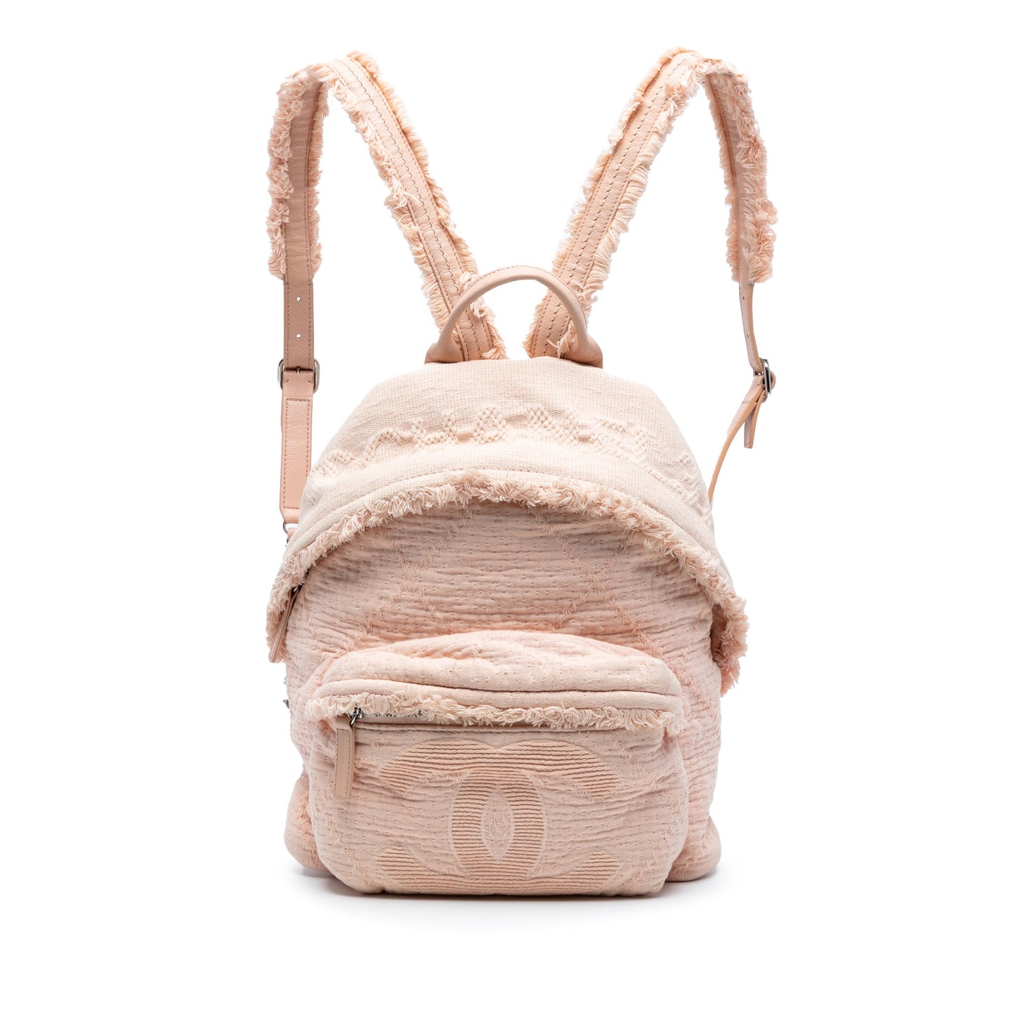 Chanel Quilted Canvas Front Pocket Fringe Backpack