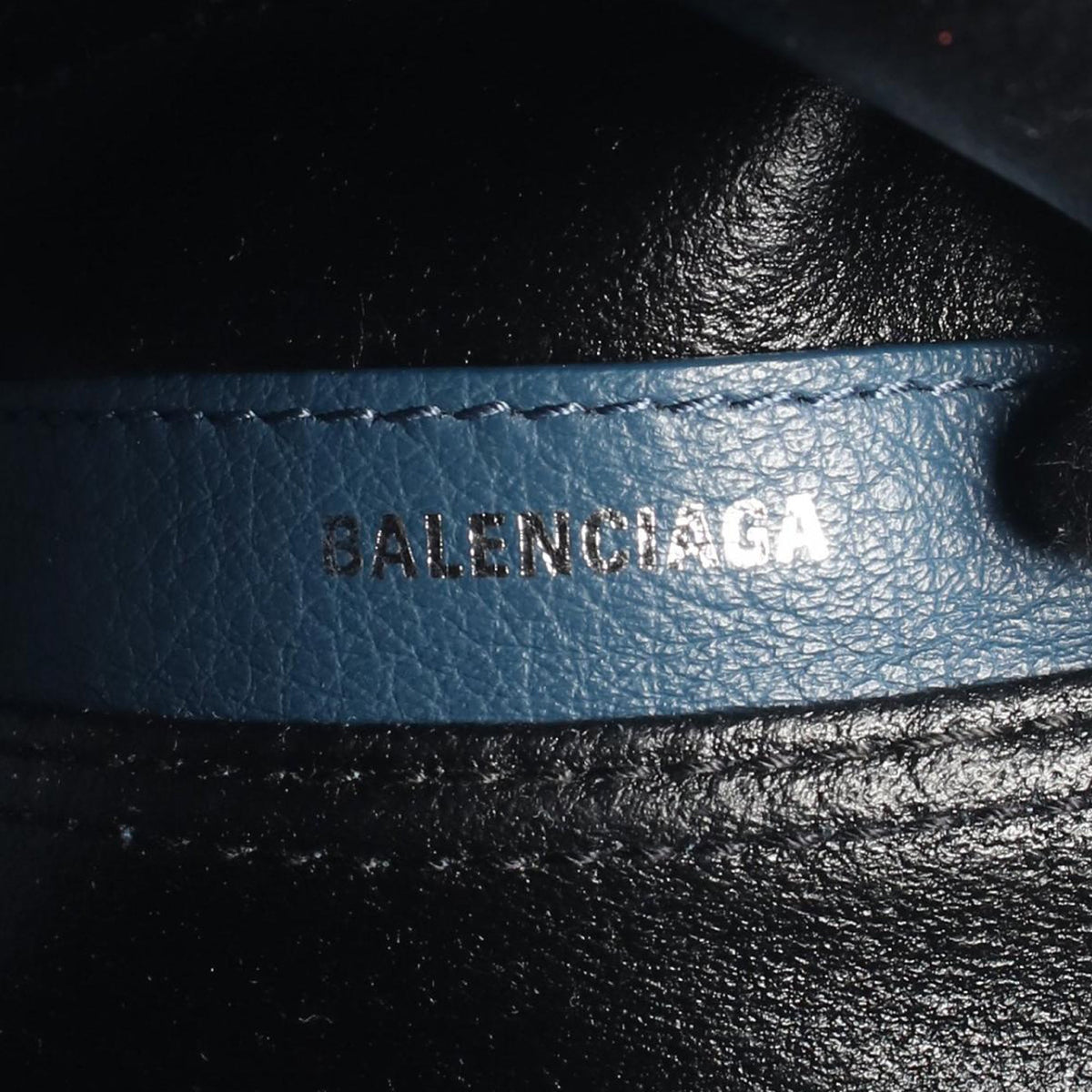 Balenciaga Leather Navy Cabas XS — Blue