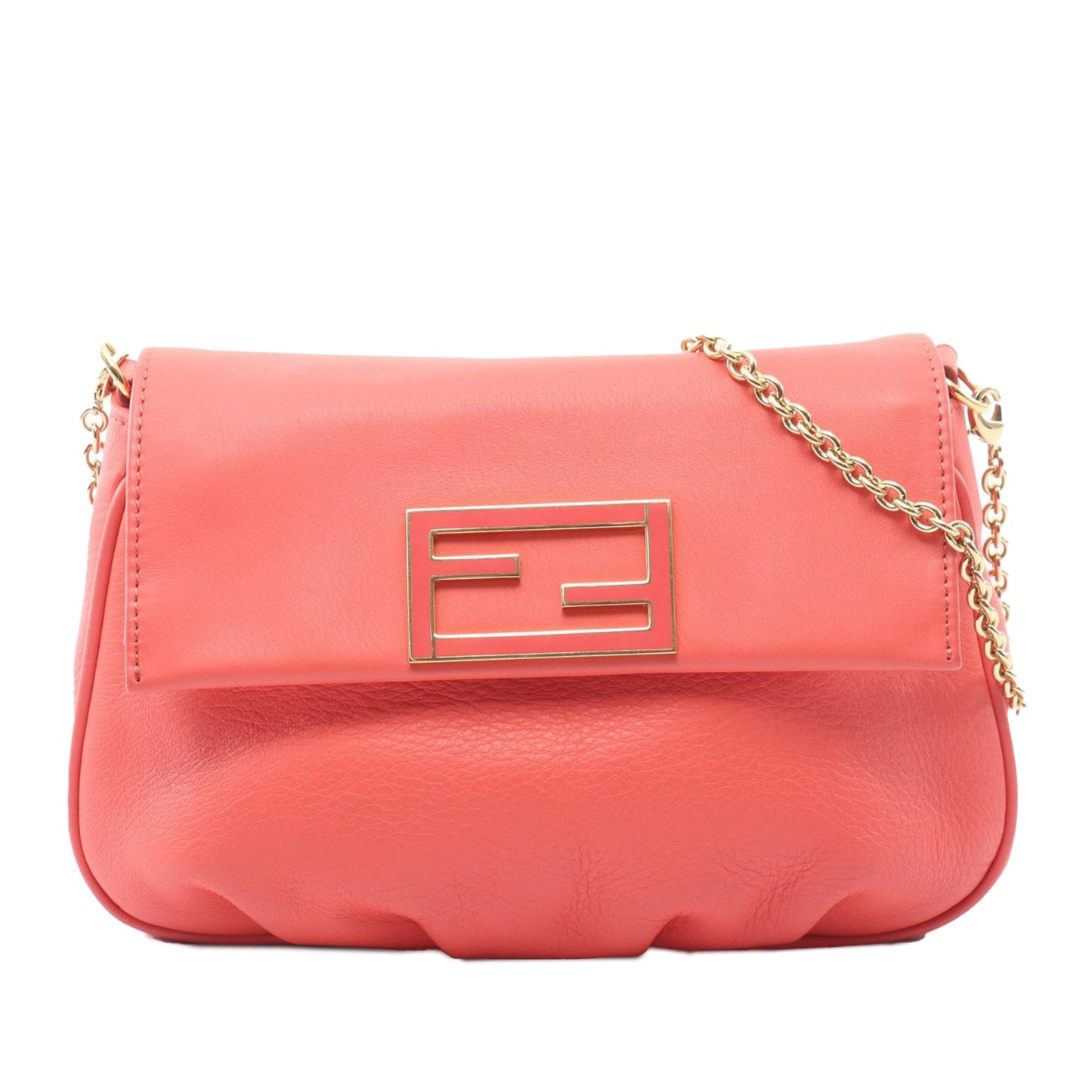 Fendi Leather Fendista Pochette Crossbody
