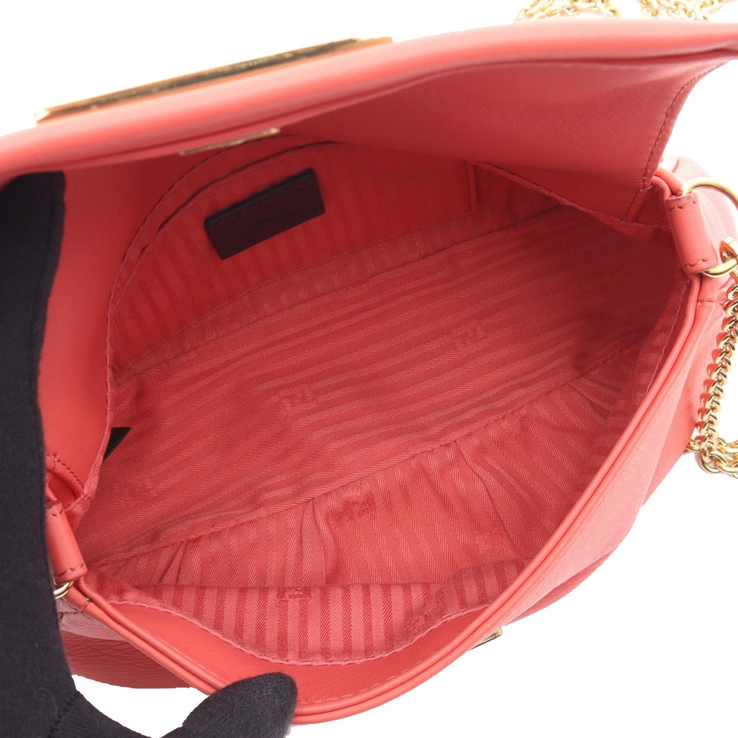 Fendi Leather Fendista Pochette Crossbody