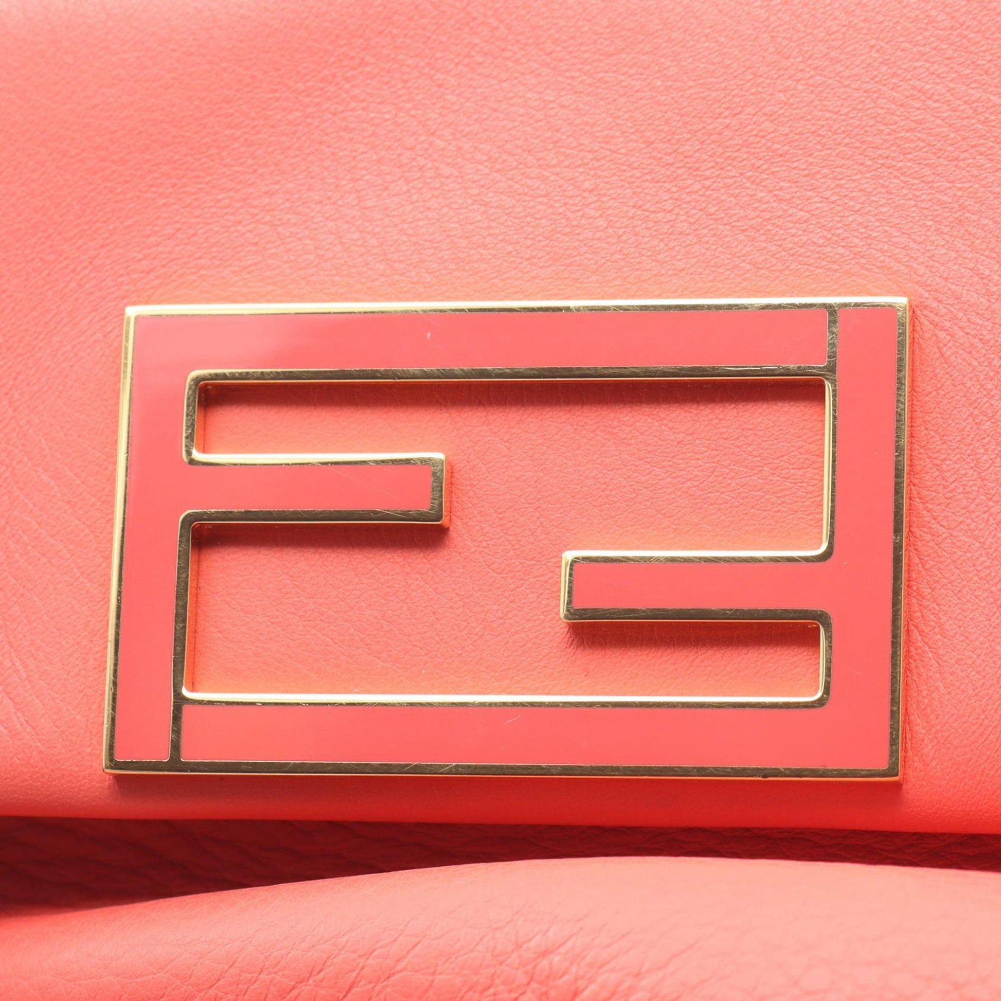 Fendi Leather Fendista Pochette Crossbody