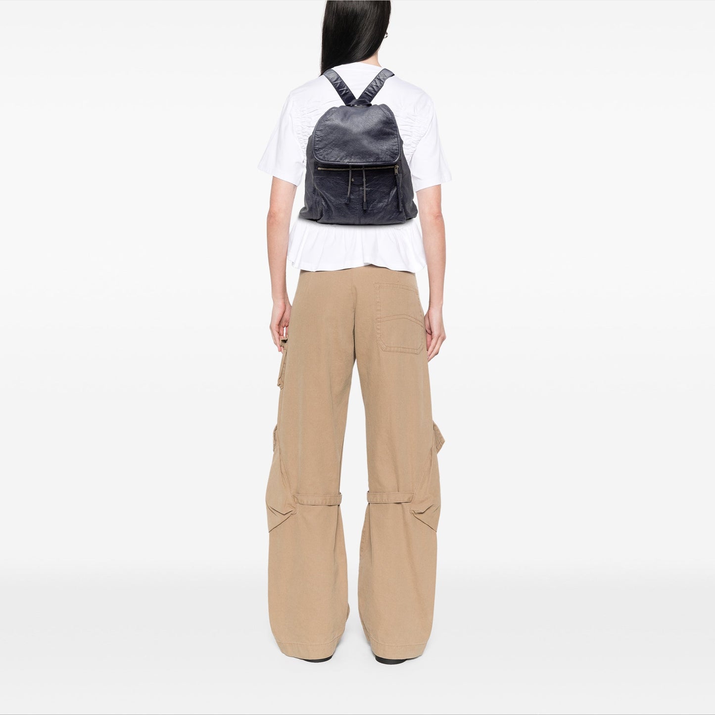 Balenciaga Lambskin Motocross Classic Traveler Backpack