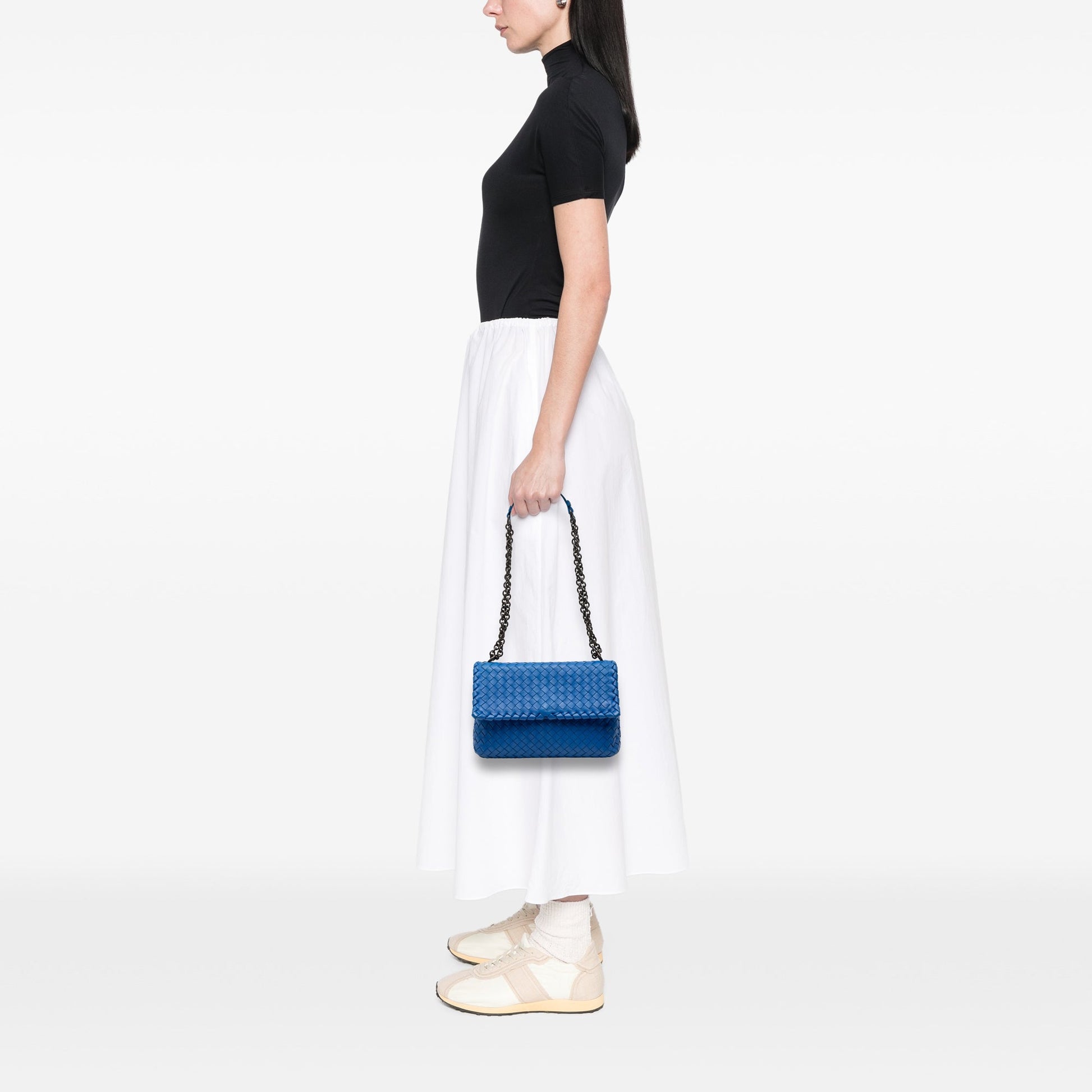 Bottega Veneta Small Nappa Intrecciato Olimpia Shoulder Bag