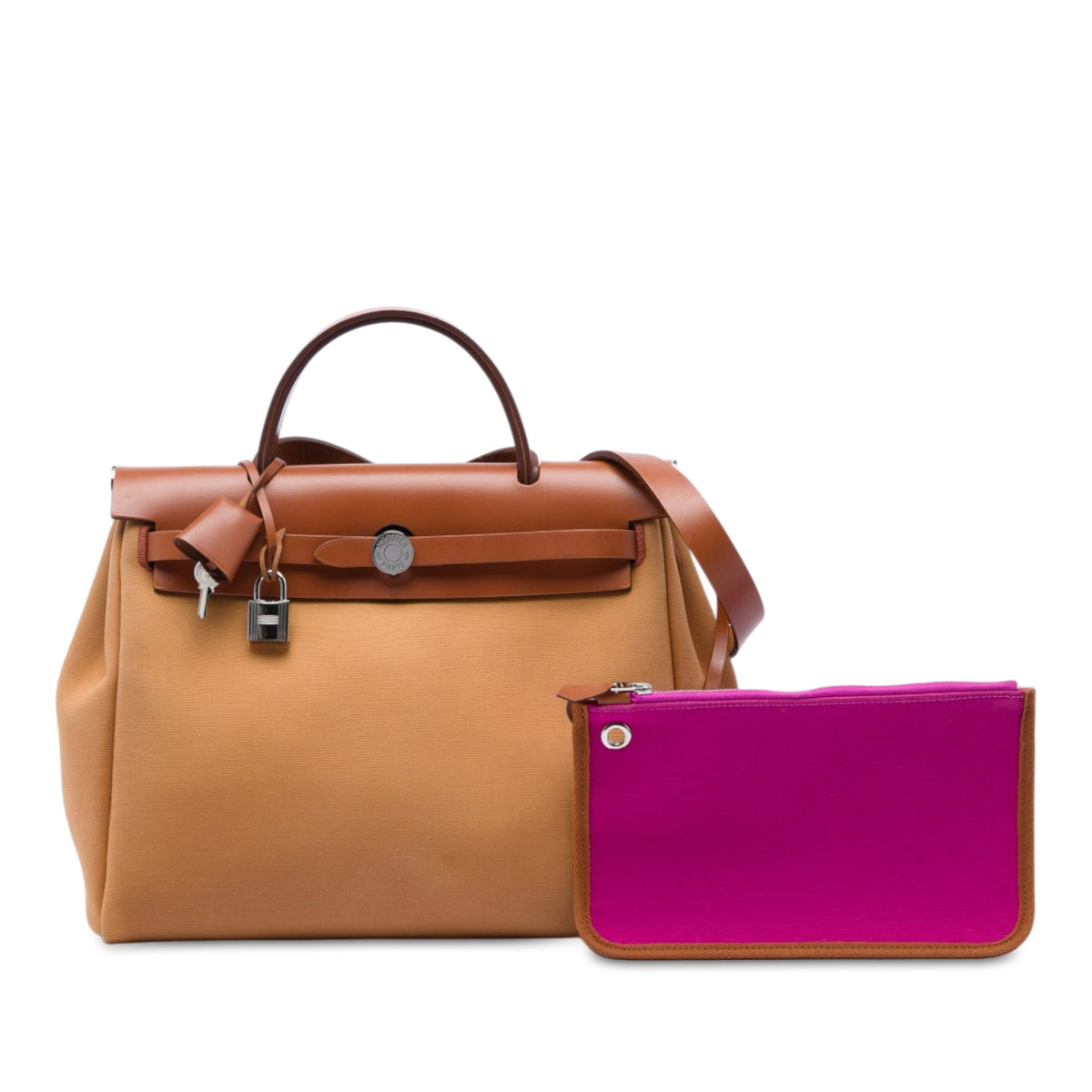 Hermès Toile Verso Herbag Zip 31 — Brown