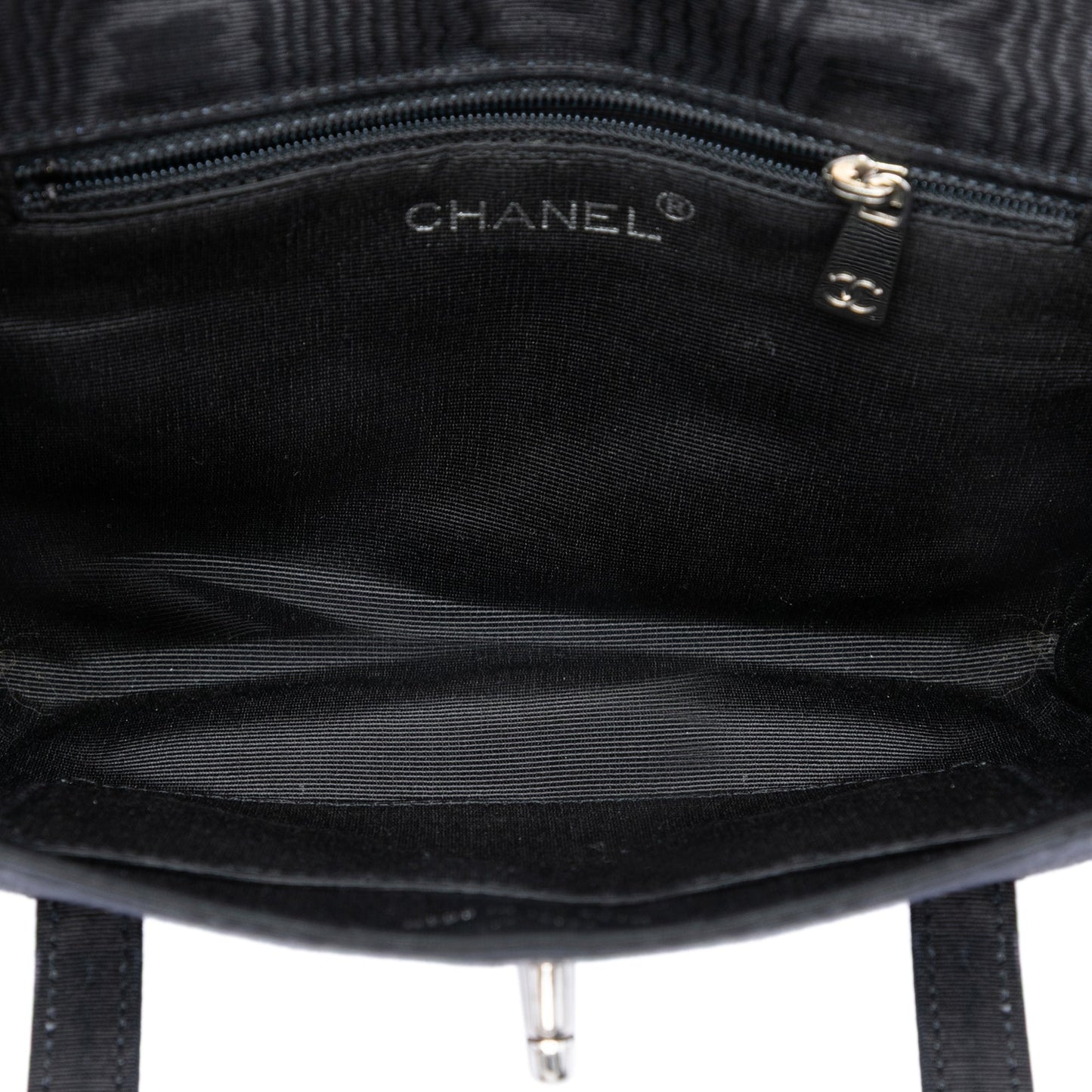 Chanel CC Silk Grosgrain Handbag