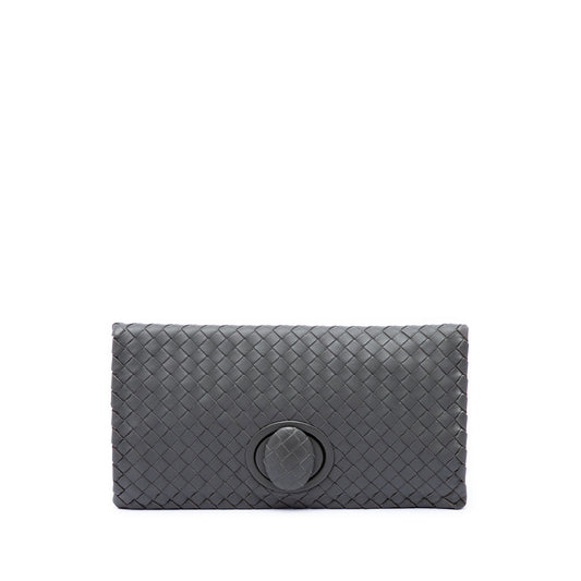 Bottega Veneta Nappa Intrecciato Turn Lock Clutch