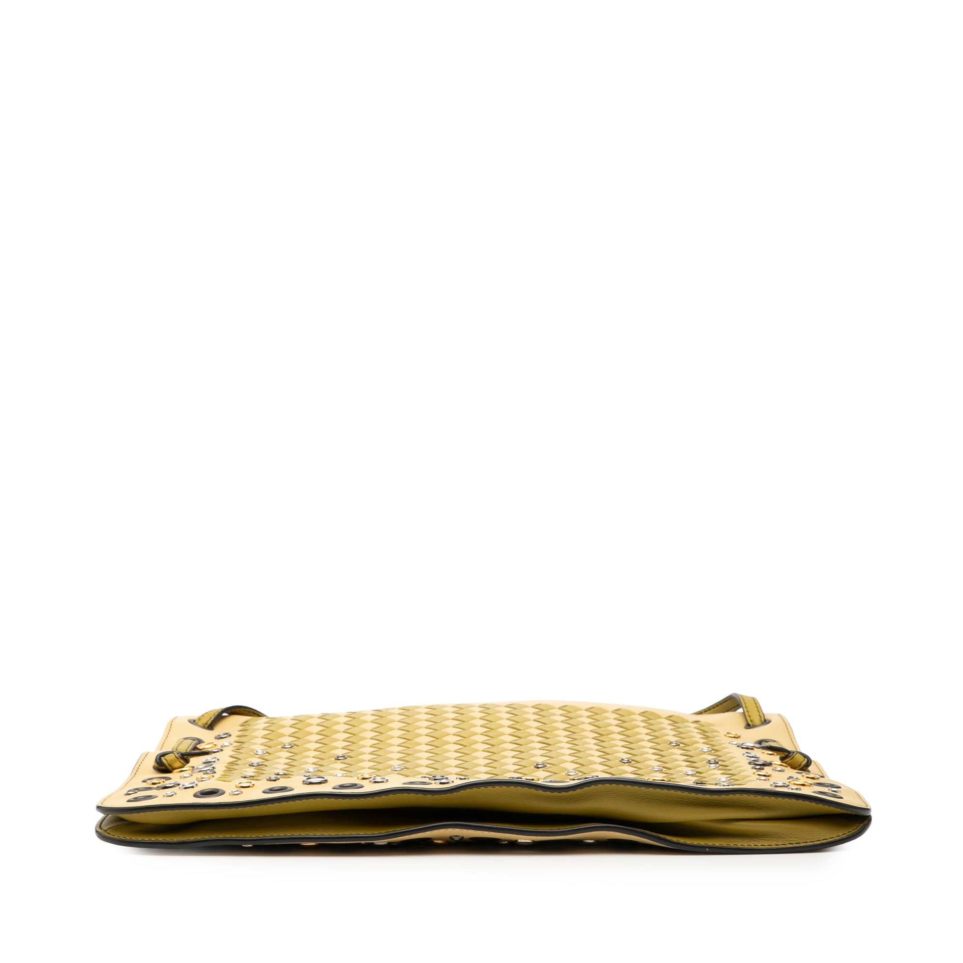 Bottega Veneta Nappa Intrecciato Check Grommet Palio Crossbody
