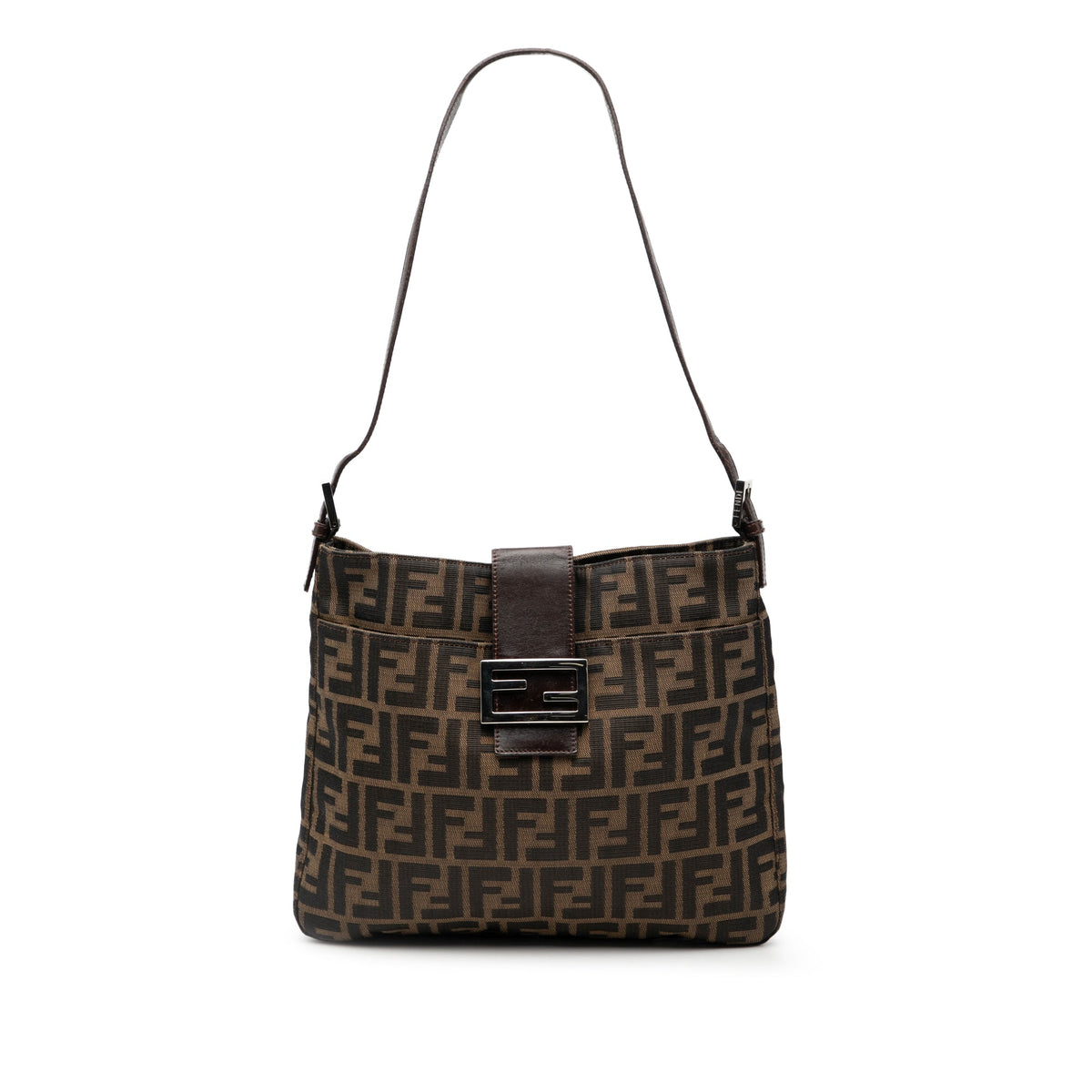 Fendi Zucca Canvas Shoulder Bag