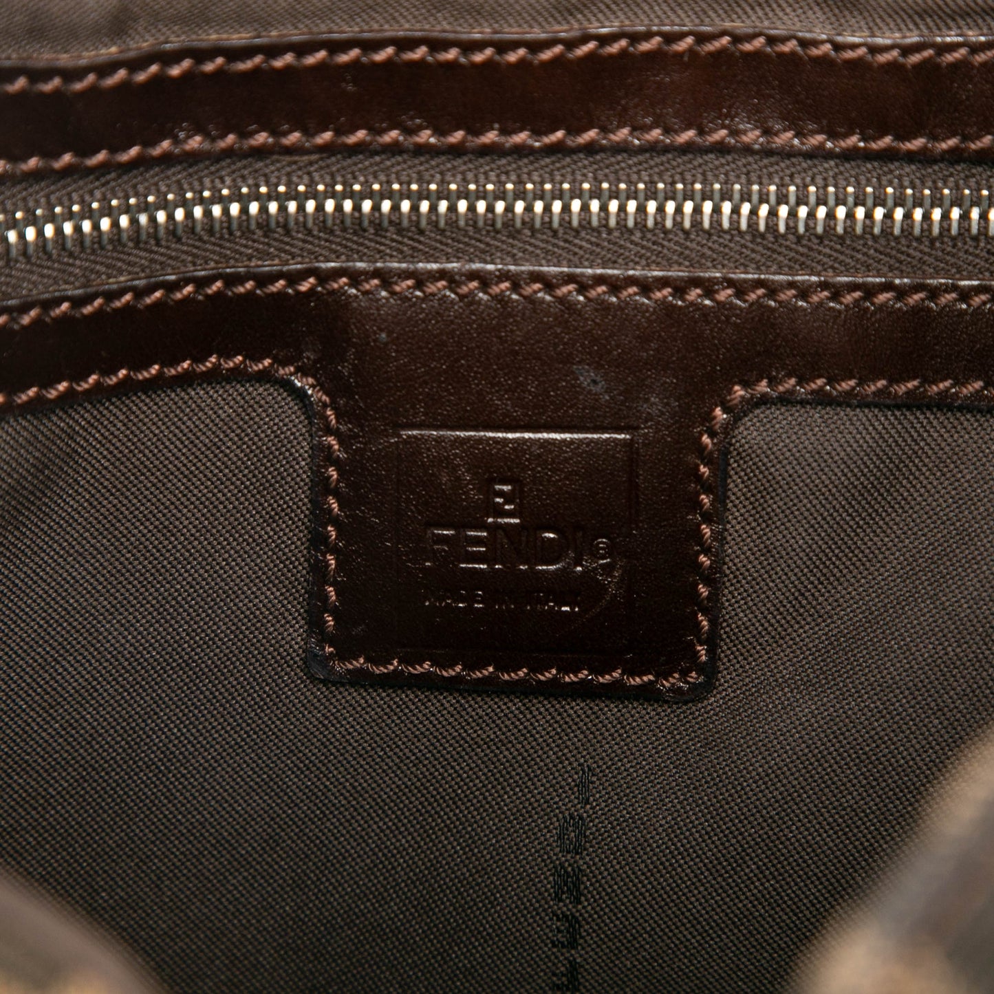 Fendi Zucca Canvas Shoulder Bag