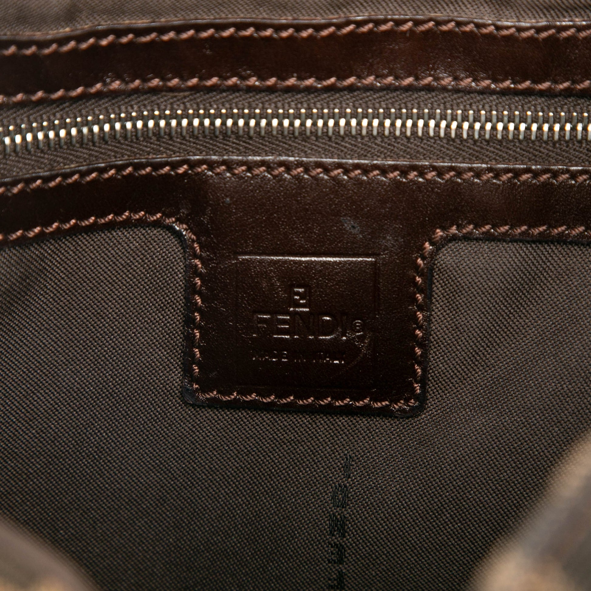 Fendi Zucca Canvas Shoulder Bag