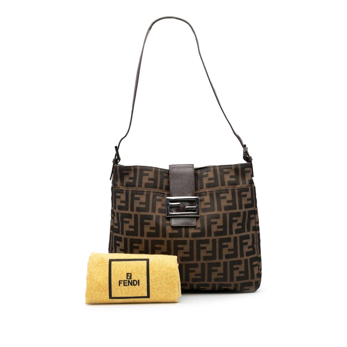 Fendi Zucca Canvas Shoulder Bag