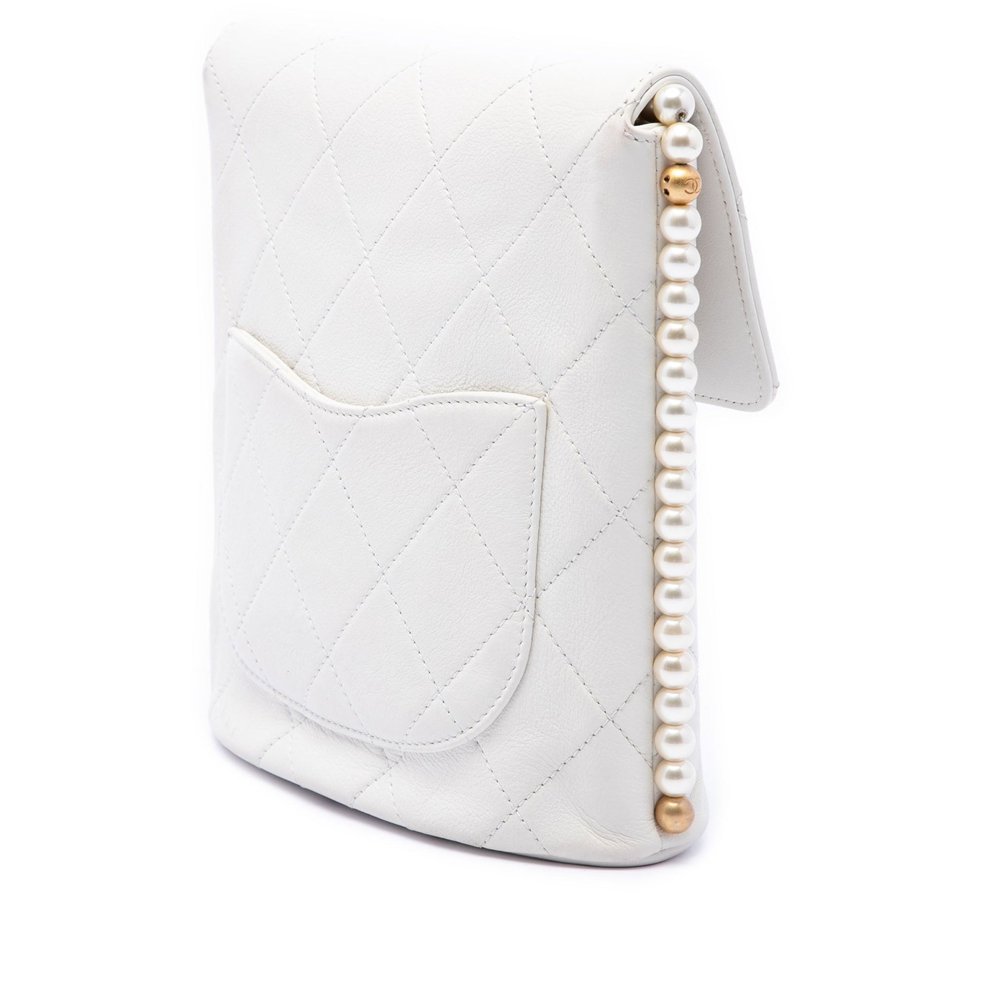 Chanel Small Quilted Calfskin About Pearls Hobo
