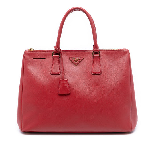 Prada Large Saffiano Lux Galleria Double Zip Satchel