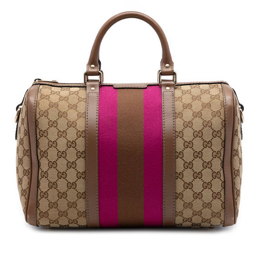 Gucci Medium GG Canvas Web Joy Boston Bag