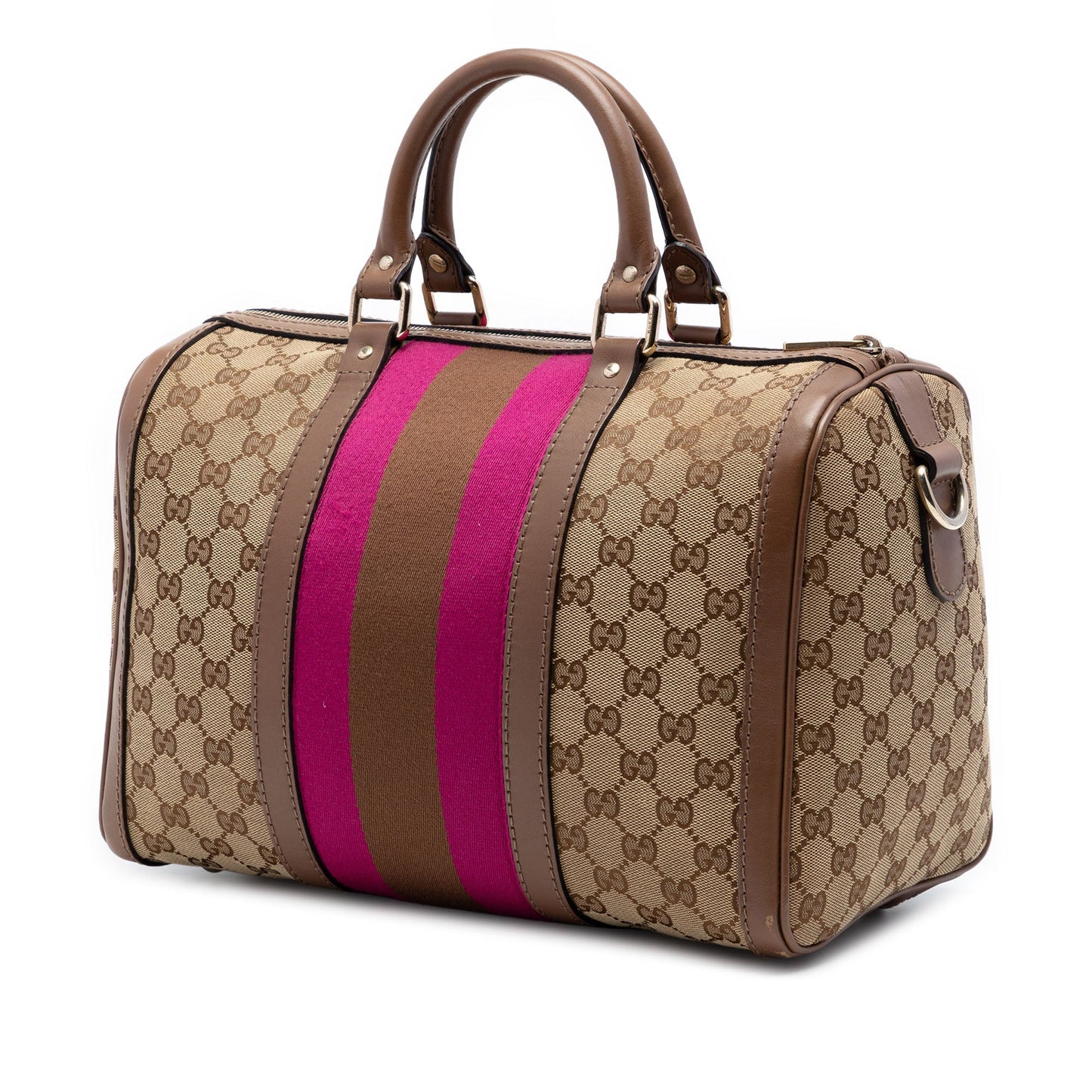 Gucci Medium GG Canvas Web Joy Boston Bag