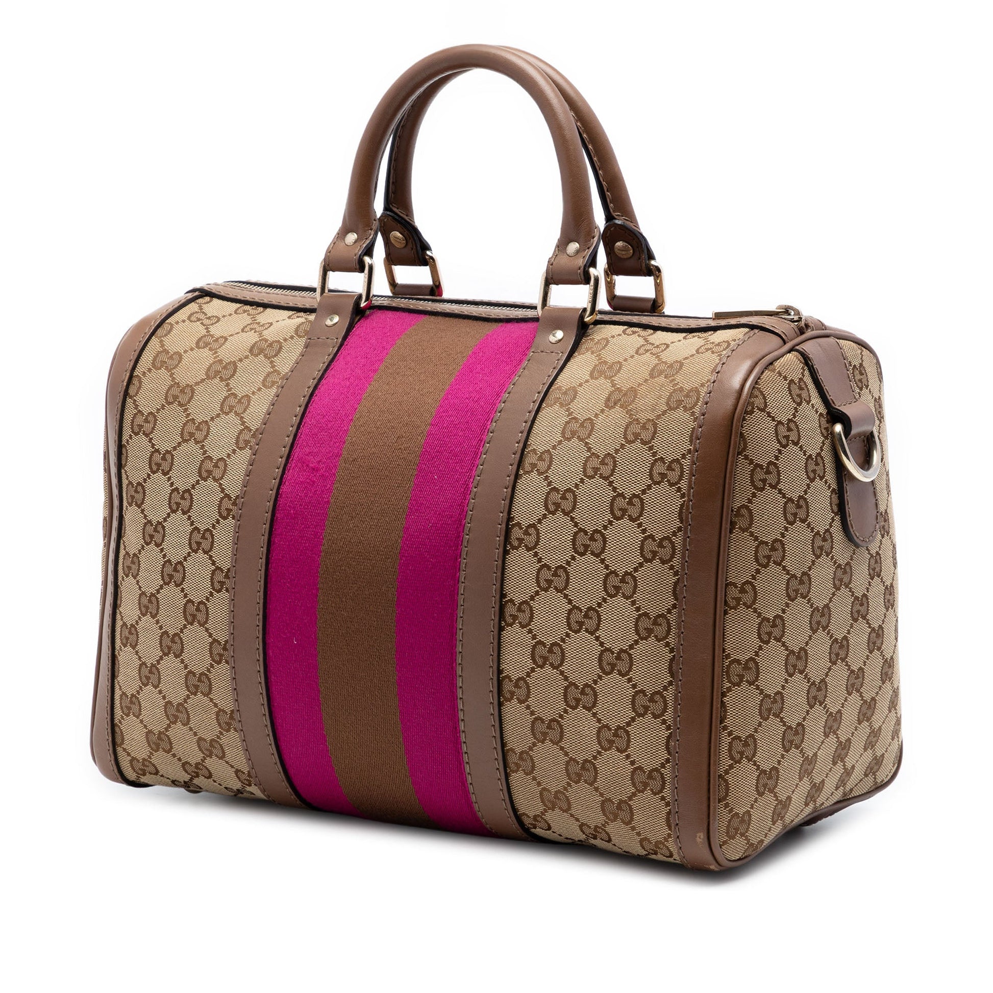 Gucci Medium GG Canvas Web Joy Boston Bag