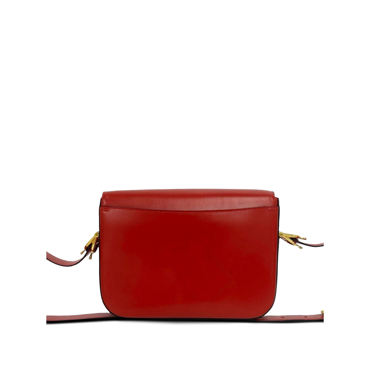 Celine Calfskin Horse Carriage Crossbody — Red