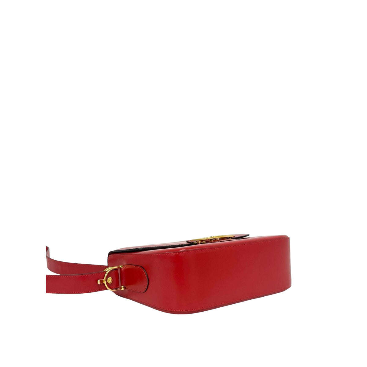 Celine Calfskin Horse Carriage Crossbody — Red