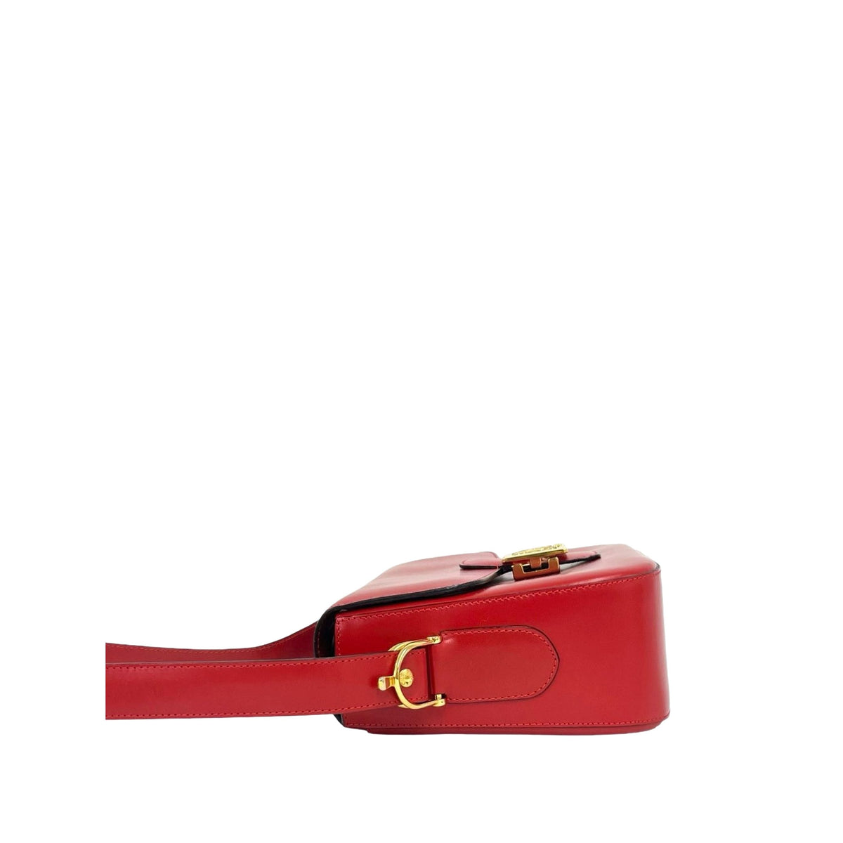 Celine Calfskin Horse Carriage Crossbody — Red