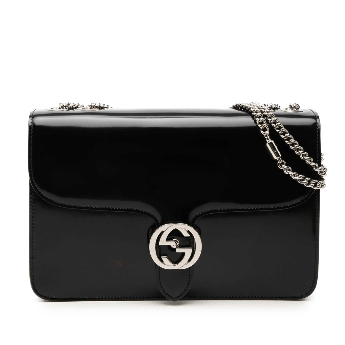 Gucci Medium Patent Interlocking G Crossbody