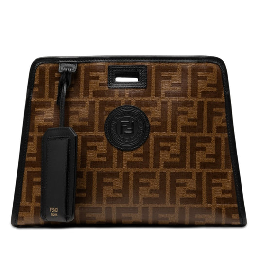 Fendi Small Zucca Coated Canvas Peekaboo Defender