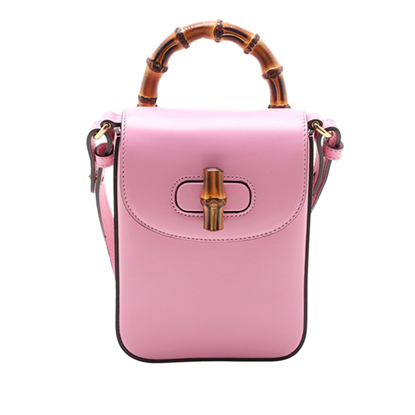 Gucci Mini Calfskin Bamboo Top Handle Bag