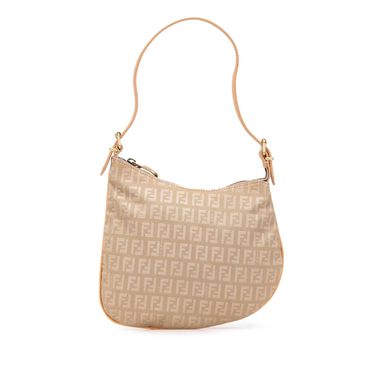 Fendi Zucchino Canvas Oyster Shoulder Bag