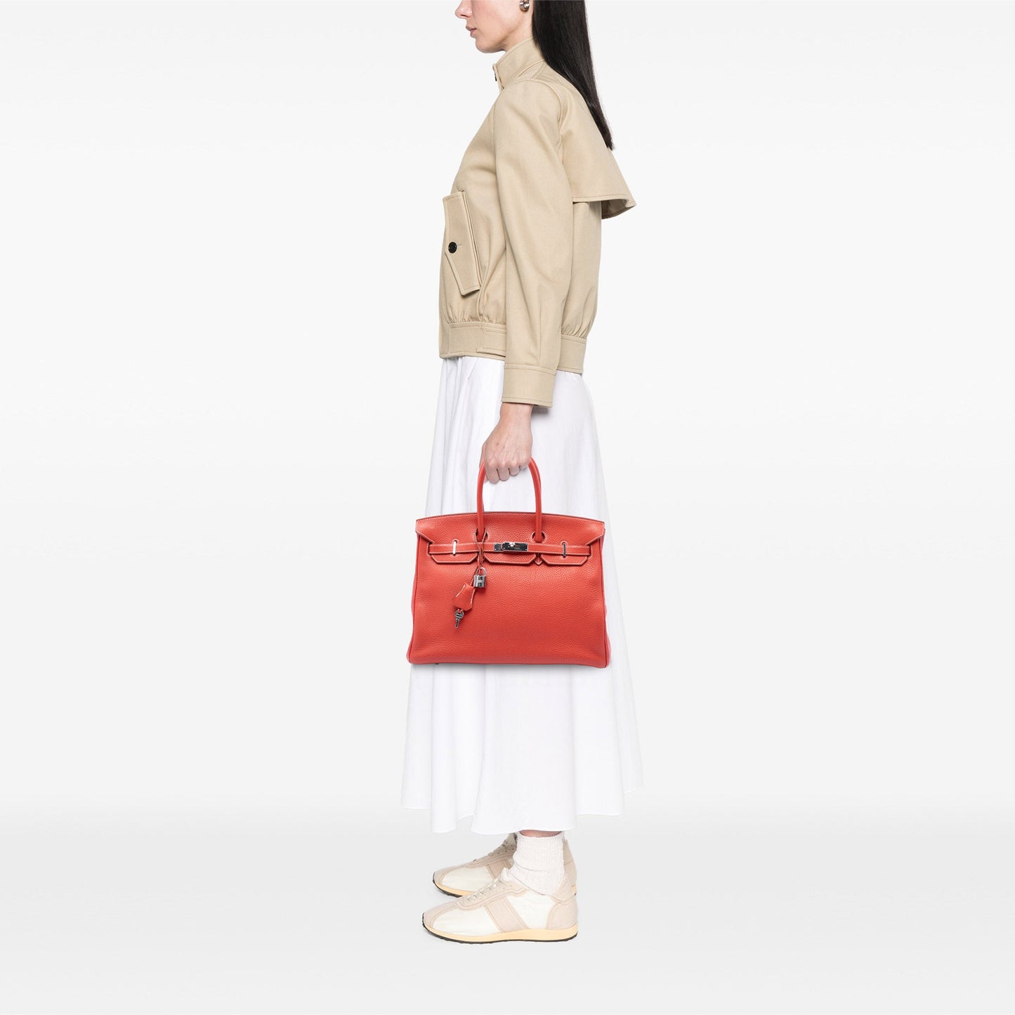 Hermès Limited Edition Bicolor Clemence Birkin Retourne 35