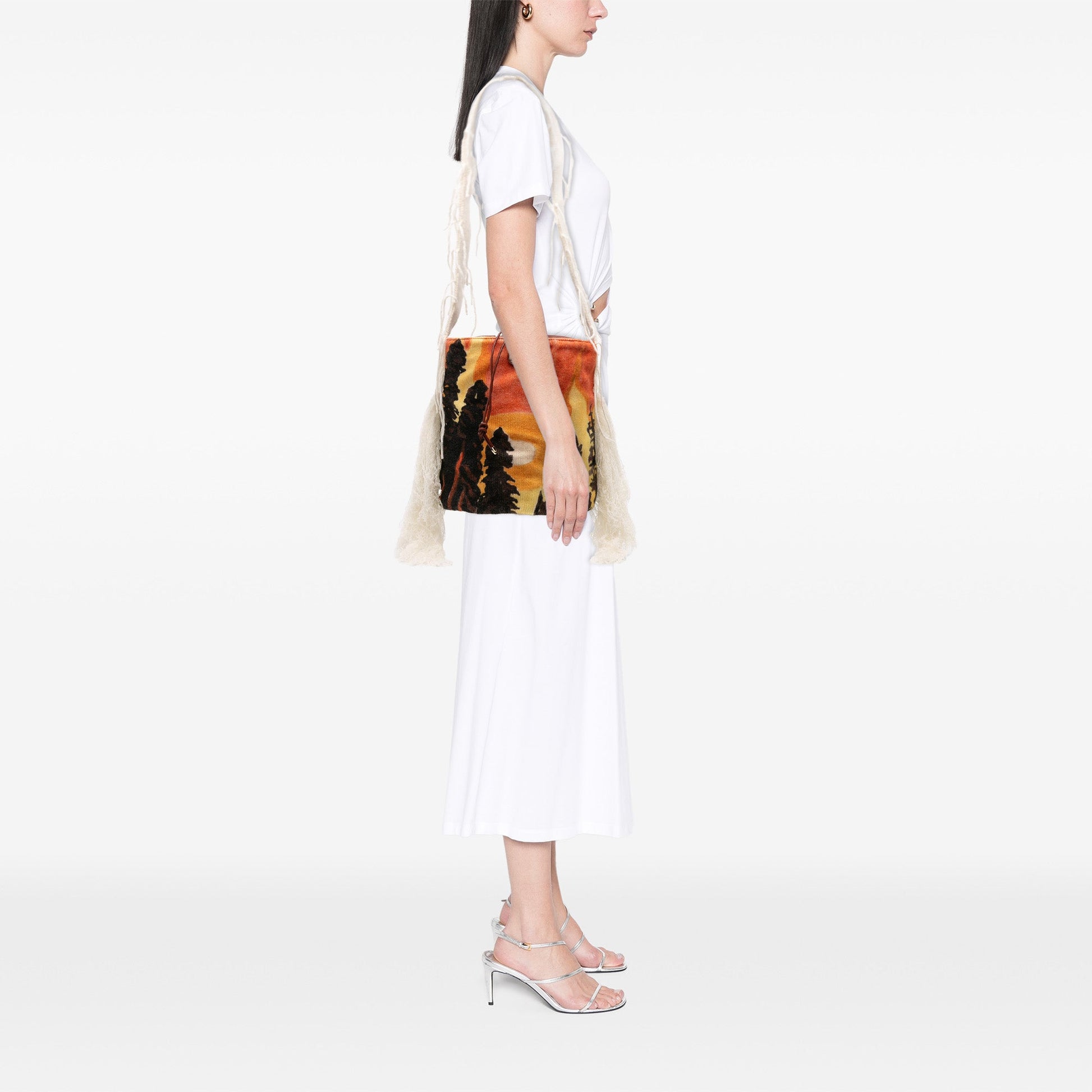 Chloé Printed Knit Jorge Bucket Bag
