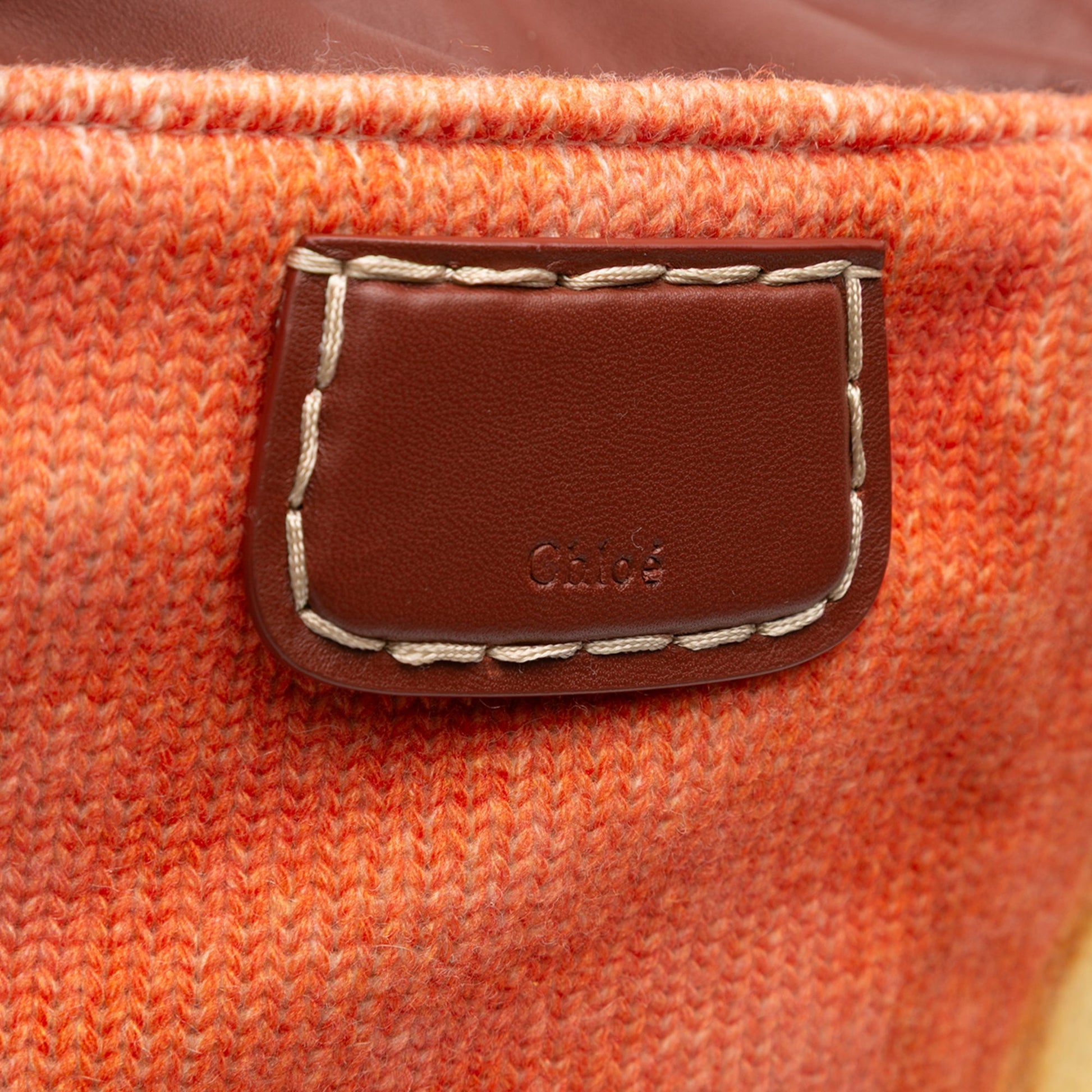 Chloé Printed Knit Jorge Bucket Bag