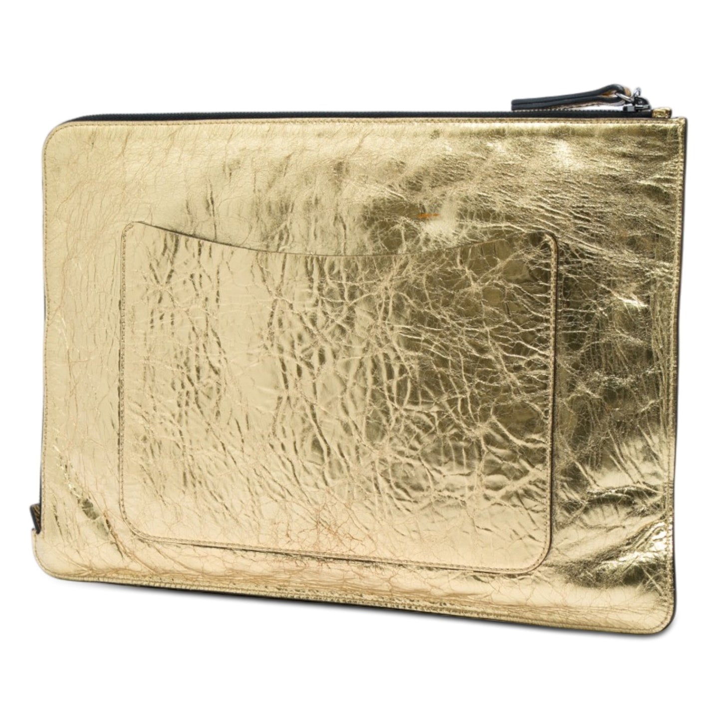 Chanel Metallic Crinkled Calfskin Feministe Mais Feminine Pouch