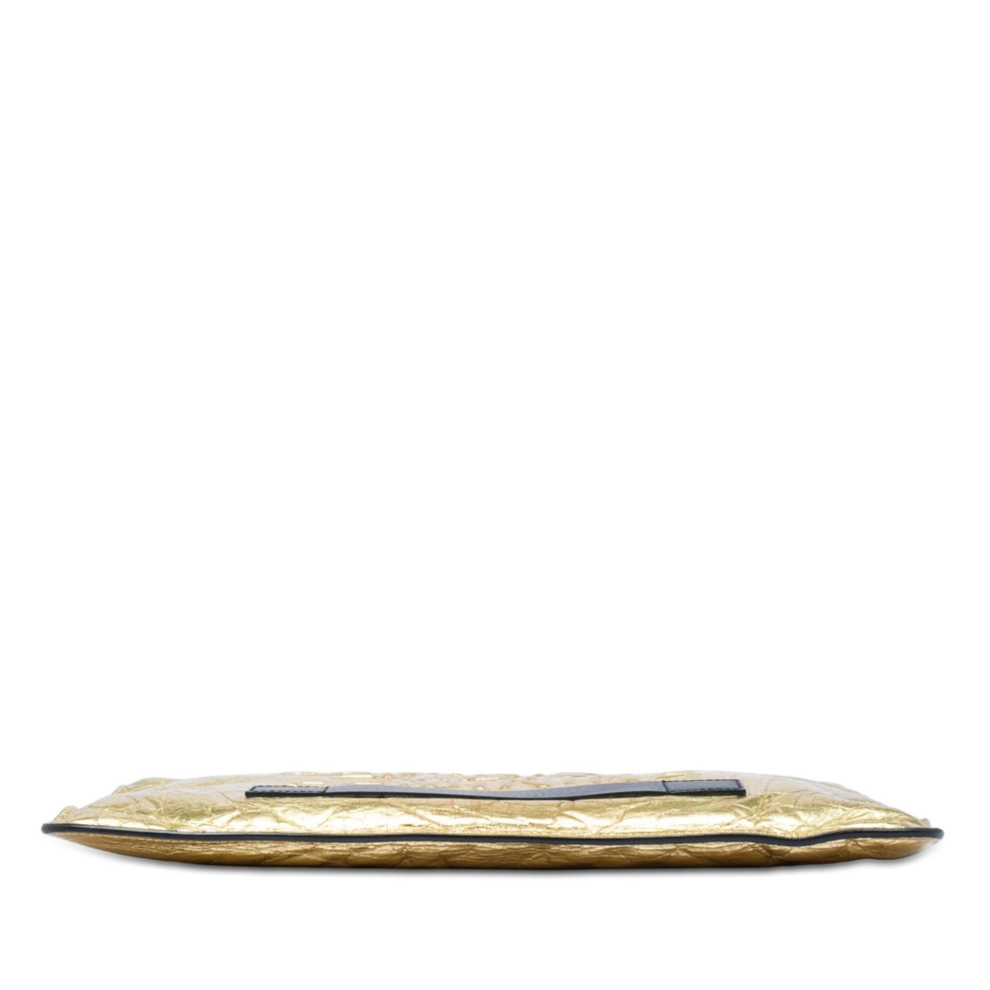 Chanel Metallic Crinkled Calfskin Feministe Mais Feminine Pouch