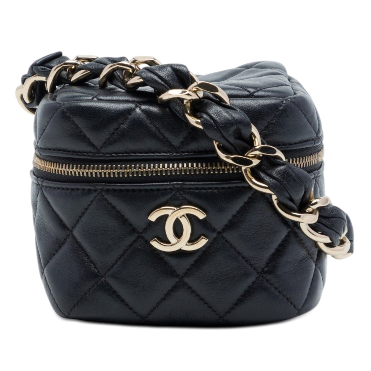Chanel CC Quilted Lambskin Cube Vanity Bag