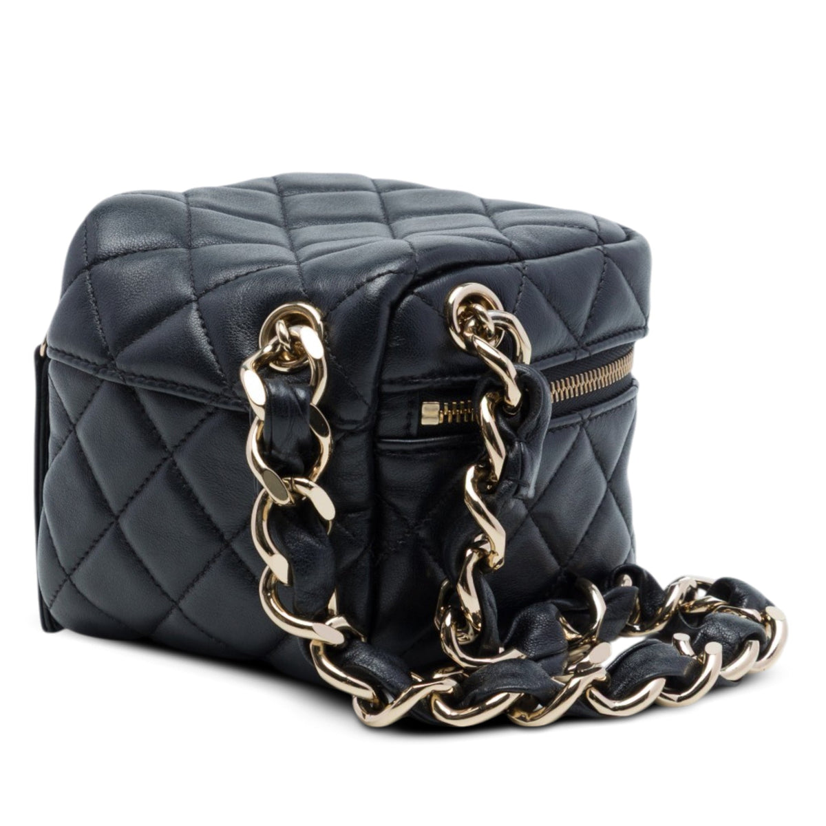 Chanel CC Quilted Lambskin Cube Vanity Bag