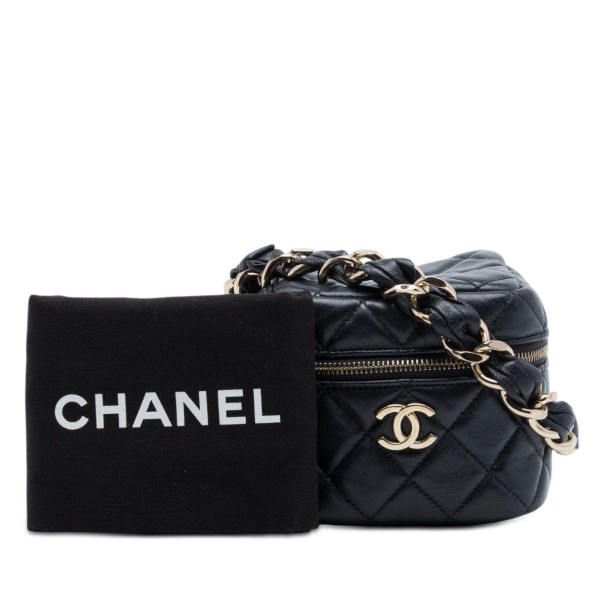 Chanel CC Quilted Lambskin Cube Vanity Bag